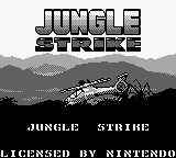 Jungle Strike title screen for GameBoy